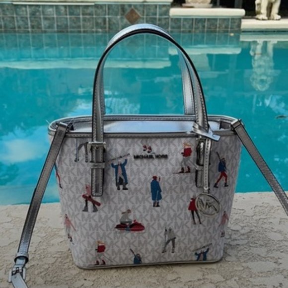 Michael Kors Jet Set Girls XS Convertible Satchel Bright White - Picture 5 of 16